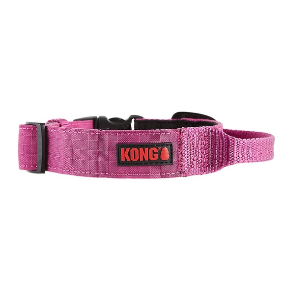 🐶 KONG® M Pink Handle Dog Collar Chew Resistant Ultra Durable Pet Pets Leash - Picture 3 of 9
